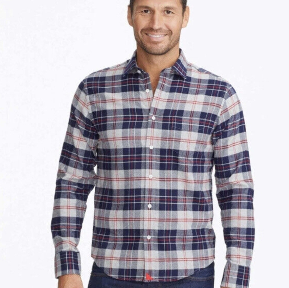 Untuckit Flannel Shirt Plaid Large